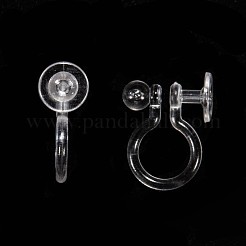 Plastic Clip-on Earring Findings&nbsp;LS-X-KY-F007-03