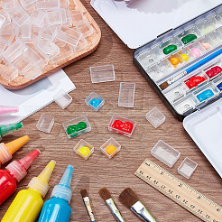 100Pcs 2 Styles Transparent Plastic Empty Watercolor Paint Pans&nbsp;KY-PH0002-24