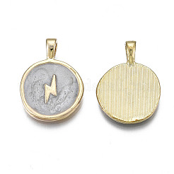 Rack Plating Alloy Enamel Pendants&nbsp;ENAM-T012-09