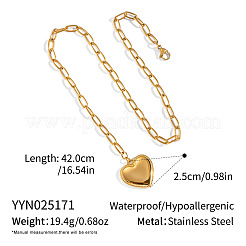 304 Stainless Steel Heart Pendant Necklaces for Women&nbsp;JD8582