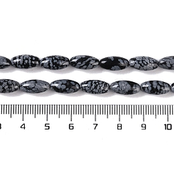 Natural Snowflake Obsidian Beads Strands&nbsp;G-K362-I16-06