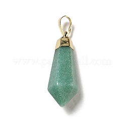 Natural Green Aventurine Pointed Pendants&nbsp;G-P474-02G-04
