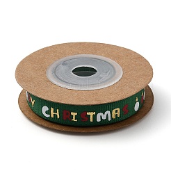 6 Rolls 6 Styles Christmas Hot Stamping Polyester Ribbons&nbsp;OCOR-D013-01