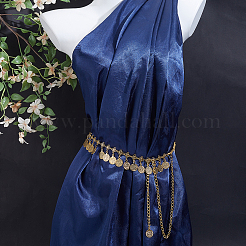 1Pc Ethnic Style Alloy & Iron Coin Tassel Waist Body Chains for Women&nbsp;AJEW-GF0014-23