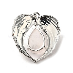Natural Rose Quartz Teardrop Pendants&nbsp;KK-K331-02P-02