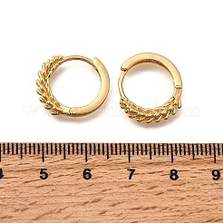 Ring Brass Hoop Earrings&nbsp;EJEW-B148-03G