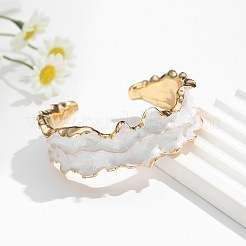 Alloy Enamel Wavy Cuff Bangles for Women&nbsp;WG4E3A2-01