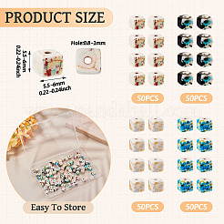 200Pcs 4 Colors Spray Painted Synthetic Turquoise Beads&nbsp;TURQ-TA0001-07