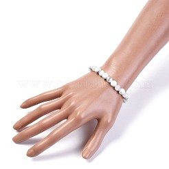 Natural Howlite Stretch Bracelets&nbsp;BJEW-JB04506-01