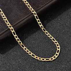 3.8MM 304 Stainless Steel Figaro Chain Necklaces for Women&nbsp;NJEW-B134-02B-G