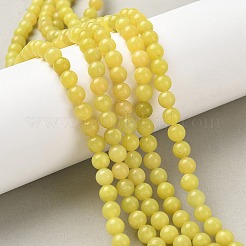 Natural Lemon Jade Beads Strands&nbsp;G-G284-A01-6mm