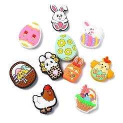 15Pcs 15 Styles Easter Theme Food Grade Eco-Friendly Silicone Beads&nbsp;SIL-CJ0002-71
