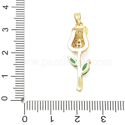 Brass Micro Pave Colorful Cubic Zirconia Pendants&nbsp;CU-CBA5B4D-02G