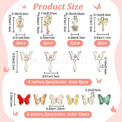 28Pcs 14 Style Alloy Cabochons&nbsp;MRMJ-CP0001-14