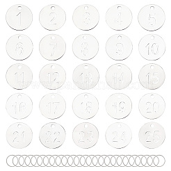 AHADEMAKER 1 Set 201 Stainless Steel Numbered Marking Identification Hang Tags&nbsp;AJEW-GA0005-57