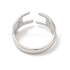 Non-Tarnish 304 Stainless Steel Hands Open Cuff Rings for Women&nbsp;RJEW-L107-002P