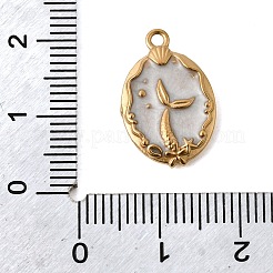 304 Stainless Steel Enamel Pendants&nbsp;STAS-B128-27G