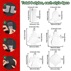 48Pcs 6 Styles Christmas Acrylic Big Pendants&nbsp;FIND-SC0011-43