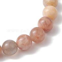 8mm Natural Sunstone Round Beaded Stretch Bracelets&nbsp;BJEW-TA00530