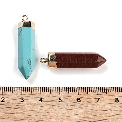 Natural & Synthetic Mixed Gemstone Pointed Pendants&nbsp;FIND-A043-04G