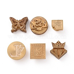 (Defective Closeout Sale: Oxidized)Wax Seal Brass Stamp Head&nbsp;AJEW-XCP0001-40