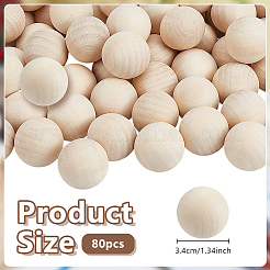 Wood Beads&nbsp;WOOD-OC0004-49B