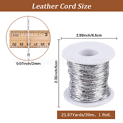 20M Laser PU Leather Cord&nbsp;DIY-CL0001-26A