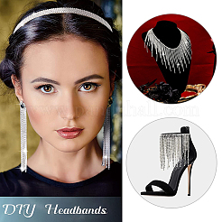 Iron with Glass Rhinestone Cup Chains&nbsp;FIND-WH0068-90