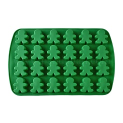 Gingerbread Man DIY Food Grade Silhouette Silicone Statue Mold&nbsp;DIY-K075-19