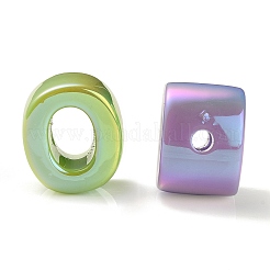 UV Plating Rainbow Iridescent Acrylic Beads&nbsp;OACR-C012-01-1