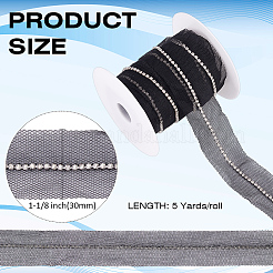 5 Yards Crystal Rhinestone Gauze Lace Trim&nbsp;OCOR-MA0001-54A