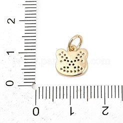 Brass Micro Pave Cubic Zirconia Charms&nbsp;KK-Q096-15A-G
