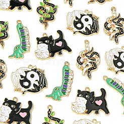 20Pcs 5 Styles Alloy Enamel Pendants&nbsp;ENAM-CJ0005-74