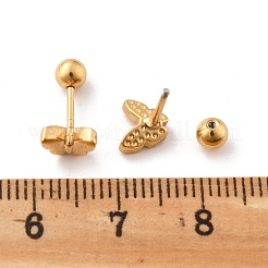 304 Stainless Steel Stud Earrings&nbsp;STAS-E502-04G-02