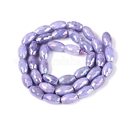 Anti-Tarnish Electroplate Glass Beads Strands&nbsp;EGLA-Q130-02A-15
