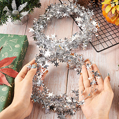 PVC Sparkly Star Metallic Garland with Iron Wire&nbsp;AJEW-TAC0034-08D