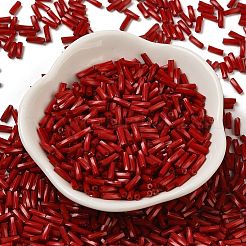 Baking Paint Glass Twist Bugle Beads&nbsp;SEED-C004-02J