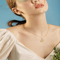 2Pcs 2 Colors 304 Stainless Steel Pendants&nbsp;STAS-LP0003-92F