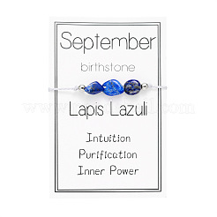 Natural Lapis Lazuli Chip Beads Braided Bead Bracelets for Men Women&nbsp;WGC996D-10