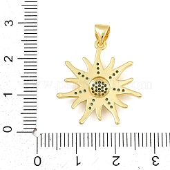 Brass Micro Pave Sky Blue Cubic Zirconia Pendants&nbsp;CU-CBA4A93-03D-G