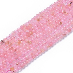Natural Rose Quartz Beads Strands&nbsp;G-F591-04-6mm