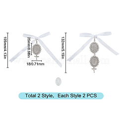 Tibetan Style Alloy & Glass Oval Photo Bouquet Hanging Ornaments&nbsp;HJEW-HY0001-11