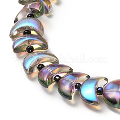 Transparent Electroplate Glass Beads Strands&nbsp;EGLA-E030-01O-01