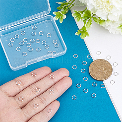 50Pcs 925 Sterling Silver Soldered Closed Jump Rings&nbsp;STER-PH0004-26