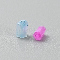 Opaque Colours Glass Hexagon Bugle Beads&nbsp;GLAA-TAC0005-008C