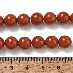 Natural Red Jasper Beads Strands&nbsp;G-F348-01-8mm-AA