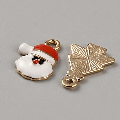 Christmas Theme Alloy Enamel Pendants&nbsp;FIND-WH0421-142KCG
