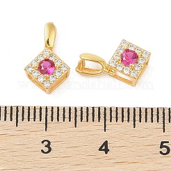 925 Sterling Silver Micro Pave Cubic Zirconia Peg Bails Pendants&nbsp;STER-B004-04G-01