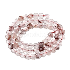 Natural Hematoid Quartz/Ferruginous Quartz Beads Strands&nbsp;G-P575-C21-6mm