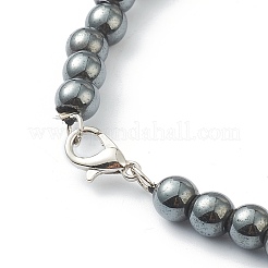 Non-Magnetic Synthetic Hematite & Turquoise Beades 3 Layer Necklaces&nbsp;NJEW-H307-01C